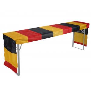 Tischdecke fr Bierzeltgarnitur HWC-D19, Biertischhusse Tischhusse, Deutschland WM EM 360x73cm