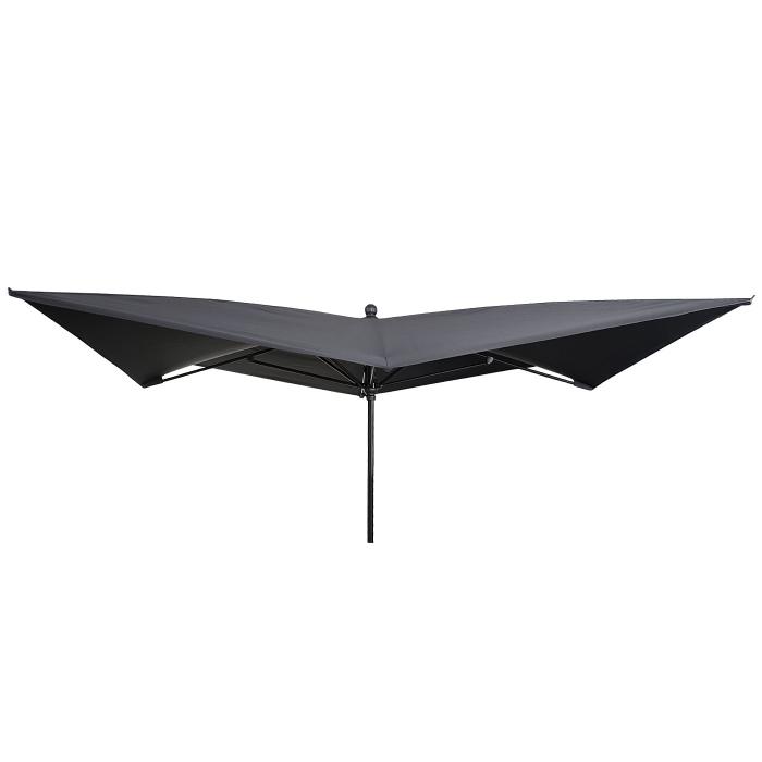 Luxus-Sonnenschirm HWC-A37, Marktschirm Gartenschirm, 3x3m (4,24m) Polyester/Alu 10kg ~ anthrazit ohne Stnder