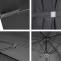 Luxus-Sonnenschirm HWC-A37, Marktschirm Gartenschirm, 3x3m (4,24m) Polyester/Alu 10kg ~ anthrazit ohne Stnder