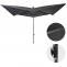 Luxus-Sonnenschirm HWC-A37, Marktschirm Gartenschirm, 3x3m (4,24m) Polyester/Alu 10kg ~ anthrazit ohne Stnder