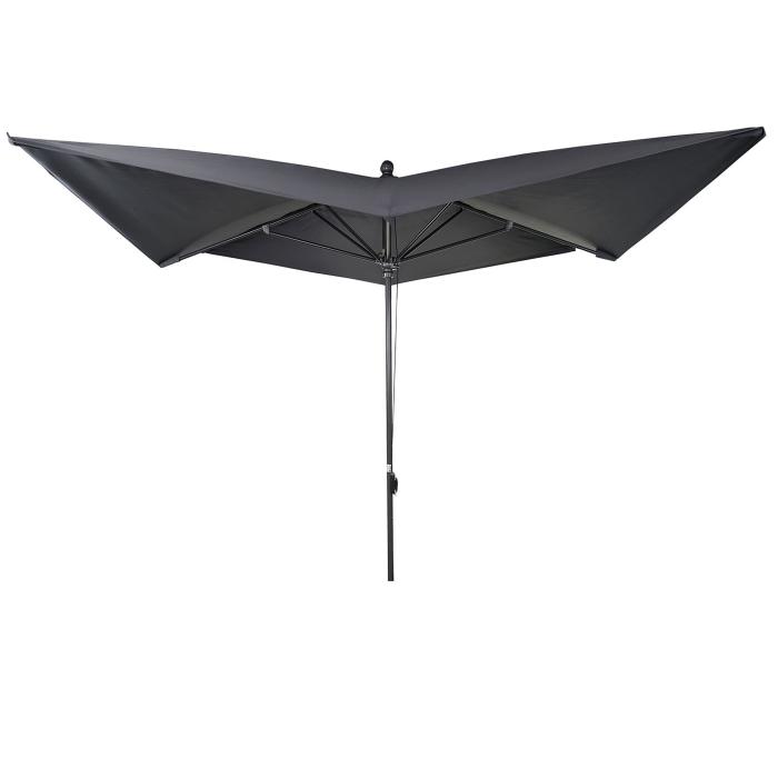 Luxus-Sonnenschirm HWC-A37, Marktschirm Gartenschirm, 3x3m (4,24m) Polyester/Alu 10kg ~ anthrazit ohne Stnder