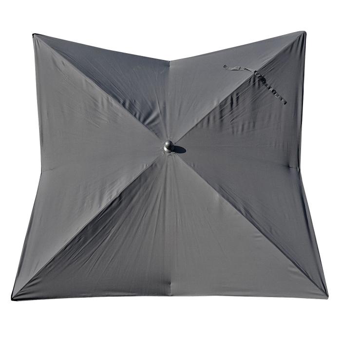 Luxus-Sonnenschirm HWC-A37, Marktschirm Gartenschirm, 3x3m (4,24m) Polyester/Alu 10kg ~ anthrazit ohne Stnder