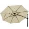 Gastronomie-Ampelschirm HWC-A39, Sonnenschirm, schwenkbar drehbar  3,5m Polyester/Alu 34kg ~ creme mit Stnder