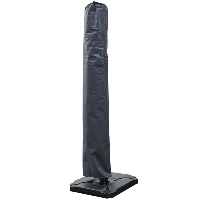 Gastronomie-Ampelschirm HWC-A39, Sonnenschirm, schwenkbar drehbar  3,5m Polyester/Alu 34kg ~ creme mit Stnder