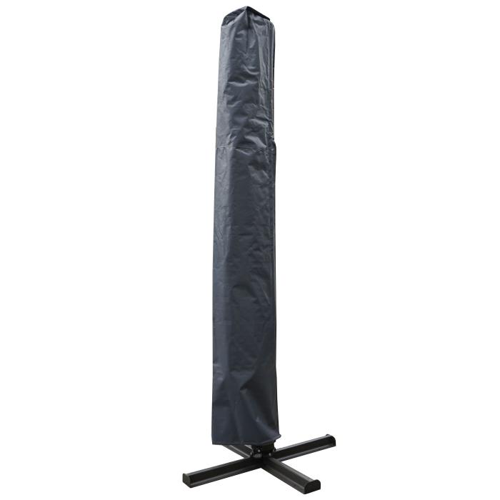 Gastronomie-Ampelschirm HWC-A39, Sonnenschirm, schwenkbar drehbar  3,5m Polyester/Alu 34kg ~ creme ohne Stnder
