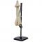 Gastronomie-Ampelschirm HWC-A39, Sonnenschirm, schwenkbar drehbar  3,5m Polyester/Alu 34kg ~ creme mit Stnder