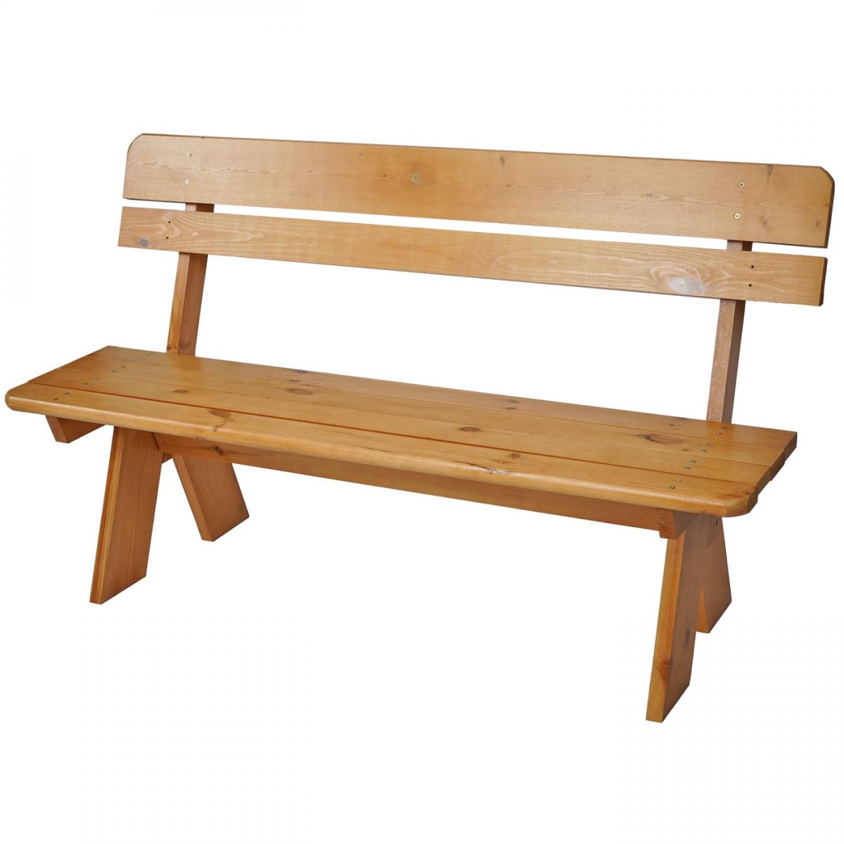 Holzbank Gartenbank Parkbank Oslo 148cm Gastronomie-Qualitt massiv ~ honigbraun lackiert