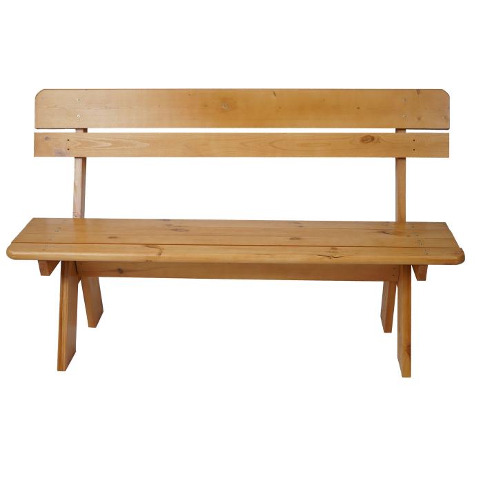 Holzbank Gartenbank Parkbank Oslo 148cm Gastronomie-Qualitt massiv ~ honigbraun lackiert