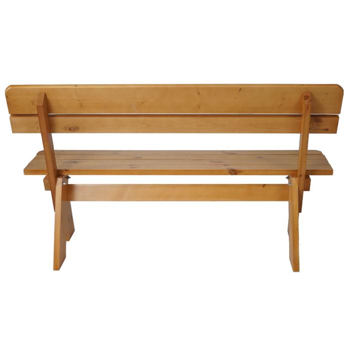 Holzbank Gartenbank Parkbank Oslo 148cm Gastronomie-Qualitt massiv ~ honigbraun lackiert