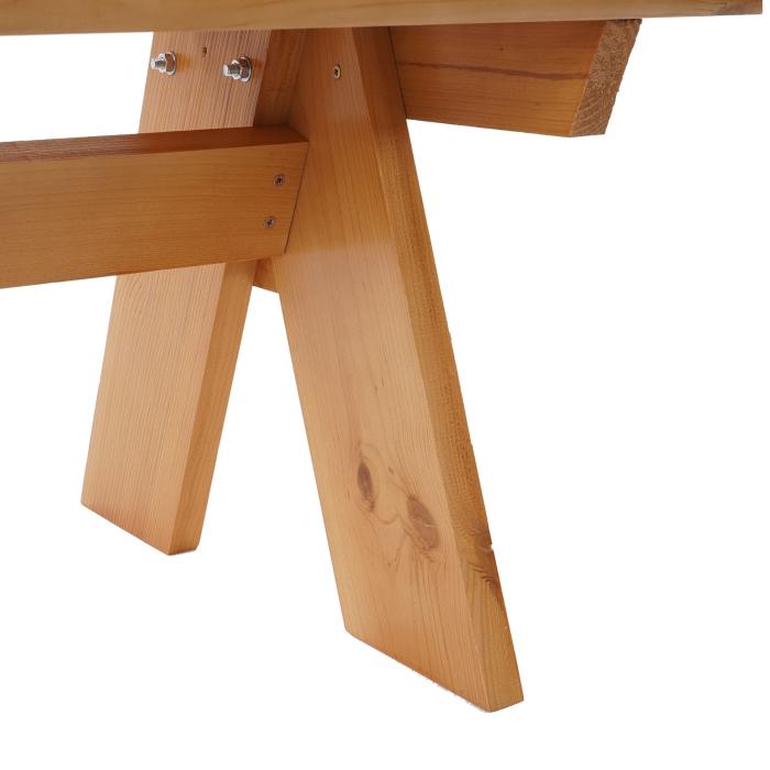 Holzbank Gartenbank Parkbank Oslo 148cm Gastronomie-Qualitt massiv ~ honigbraun lackiert