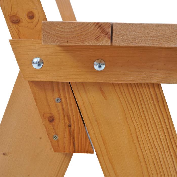Holzbank Gartenbank Parkbank Oslo 148cm Gastronomie-Qualitt massiv ~ honigbraun lackiert