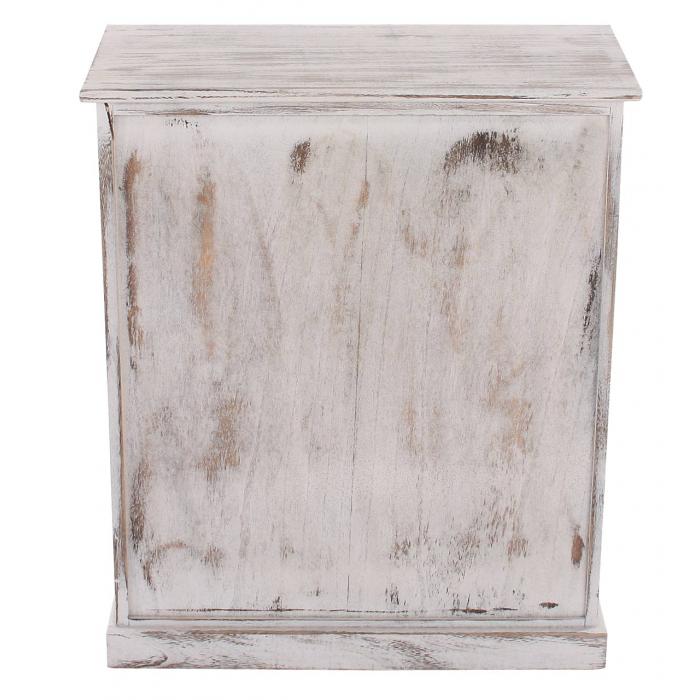 Kommode Schrank, 78x66x33cm, Shabby-Look, Vintage ~ wei