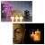2x LED-Bild Leinwandbild Leuchtbild Wandbild 40x60cm, Timer ~ Buddha + flackernd