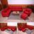 Modular Sofa-System Couch-Garnitur Lyon 6-2, Kunstleder ~ rot