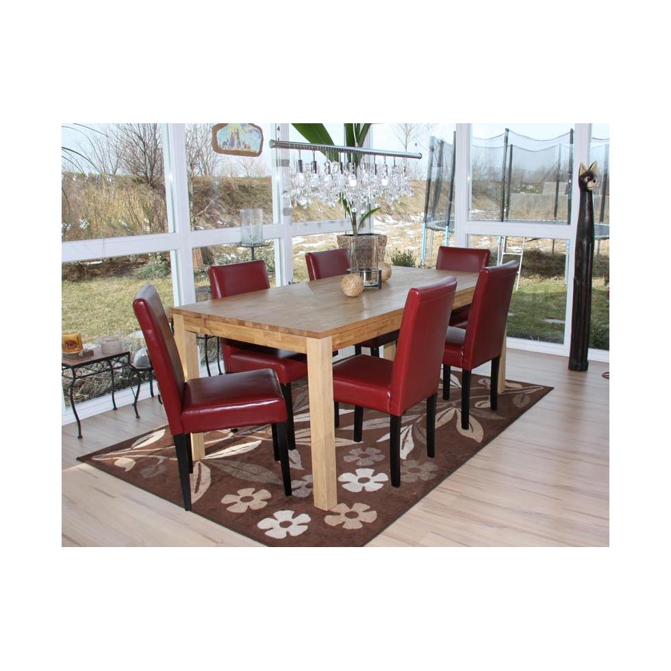 Mendler Set 4x sedie Littau tessuto per sala da pranzo 43x56x90cm grigio scritte piedi scuri