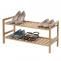 Schuhregal HWC-B53, Regal Bcherregal Badregal Standregal, Bambus ~ 2 Bden
