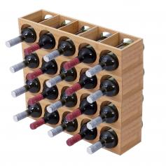 Weinregal HWC-B89, Flaschenständer Flaschenregal Weinflaschenständer, Bambus 53x14x13cm ~ 4 Stück