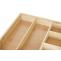 Besteckkasten HWC-B93, Schubladeneinsatz Geschirrkasten, Bambus 5x31x43cm