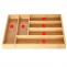 Besteckkasten HWC-B93, Schubladeneinsatz Geschirrkasten, Bambus 5x31x43cm