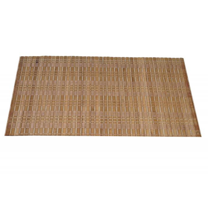 6-teiliges Tischset HWC-C13, Platzdeckchen Tischmatte Platzset, Bambus abwaschbar 45x30cm ~ dunkelbraun