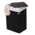 Wäschekorb HWC-C21, Laundry Wäschebox Wäschesammler Wäschebehälter Wäschetonne, Bambus 61x43x32cm 70l ~ schwarz