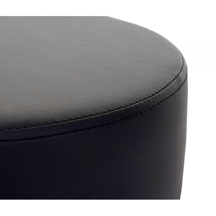 Hocker HWC-C22, Sitzhocker Schminkhocker, hhenverstellbar  35cm ~ Kunstleder, schwarz