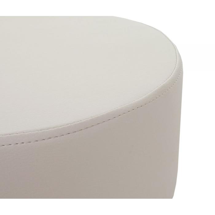 Hocker HWC-C22, Sitzhocker Schminkhocker, hhenverstellbar  35cm ~ Kunstleder, creme