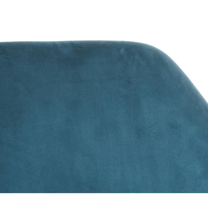 6er-Set Esszimmerstuhl Malm T381, Stuhl Kchenstuhl, Retro 50er Jahre Design ~ Samt, petrol-blau, helle Beine