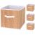 4er-Set Faltbox HWC-C21, Korb Aufbewahrungskorb Ordnungsbox Sortierbox Aufbewahrungsbox, Bambus 32x32x32cm ~ naturfarben