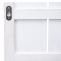 Wandregal HWC-C65, Wandpaneel Holzregal Regal, 6 Ebenen 110x50x14cm Massivholz Vintage ~ wei/dunkelgrau shabby