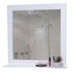 Wandspiegel HWC-F75, Badezimmer Badspiegel Spiegel, Ablagefläche Landhaus 58x59x12cm weiß