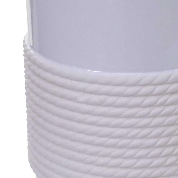 5-teiliges Badset HWC-C73, WC-Garnitur Badezimmerset Badaccessoires, Keramik ~ wei