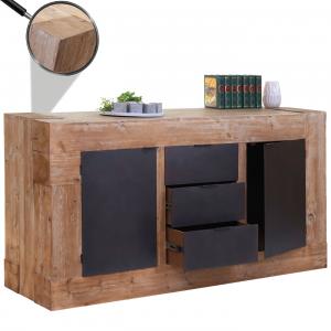 Sideboard HWC-A15, Kommode Schrank Anrichte, Tanne Holz rustikal massiv MVG-zertifiziert 90x160x45cm 67kg