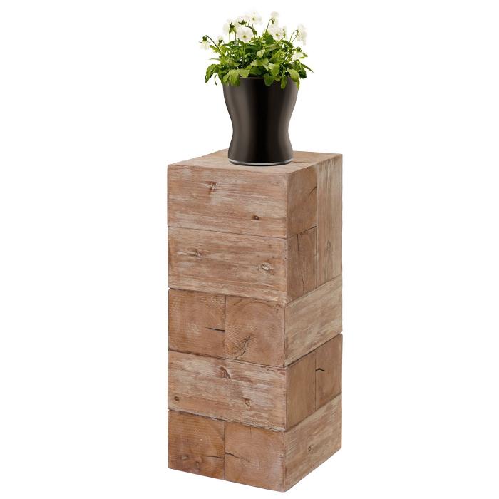 Blumentisch HWC-A15, Blumensule Blumenstnder, Tanne Holz rustikal massiv MVG-zertifiziert ~ 75cm