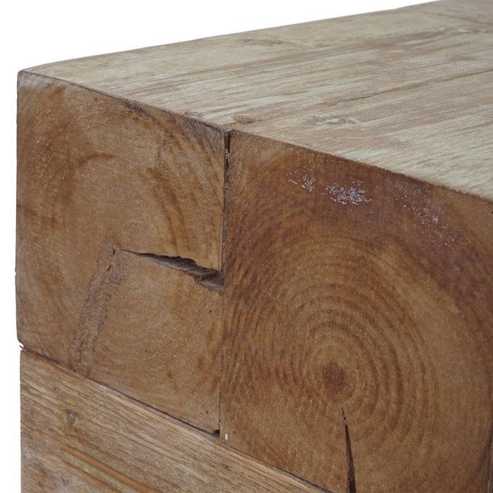 Couchtisch HWC-A15c, Wohnzimmertisch, Tanne Holz rustikal massiv MVG-zertifiziert 30x60x60cm
