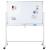 Whiteboard HWC-C85, Magnettafel Memoboard Pinnwand, mobil rollbar inkl. Zubehr ~ 150x100cm