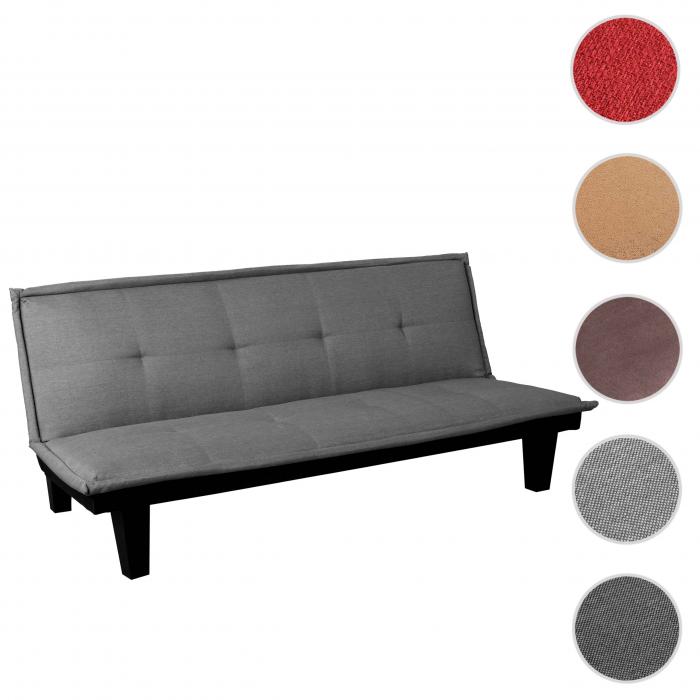 3er-Sofa HWC-C87, Couch Schlafsofa Gstebett Bettsofa Klappsofa, Schlaffunktion 170x100cm ~ Textil, dunkelgrau