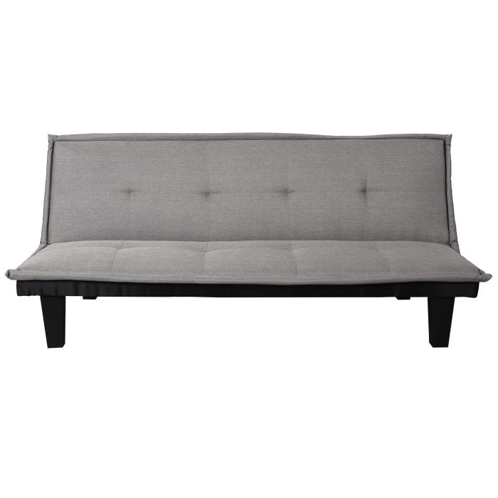 3er-Sofa HWC-C87, Couch Schlafsofa Gstebett Bettsofa Klappsofa, Schlaffunktion 170x100cm ~ Textil, hellgrau