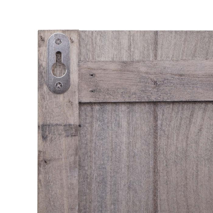 Wandgarderobe HWC-C89 Welcome, Garderobenpaneel Garderobe, Shabby-Look Vintage, 4 Haken 90x60cm ~ braun, shabby