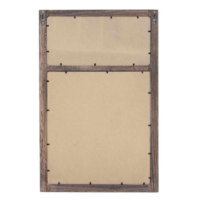 Wandgarderobe HWC-C51, Garderobe Kreidetafel Wandtafel, 5 Haken 55x34cm ~ braun, shabby