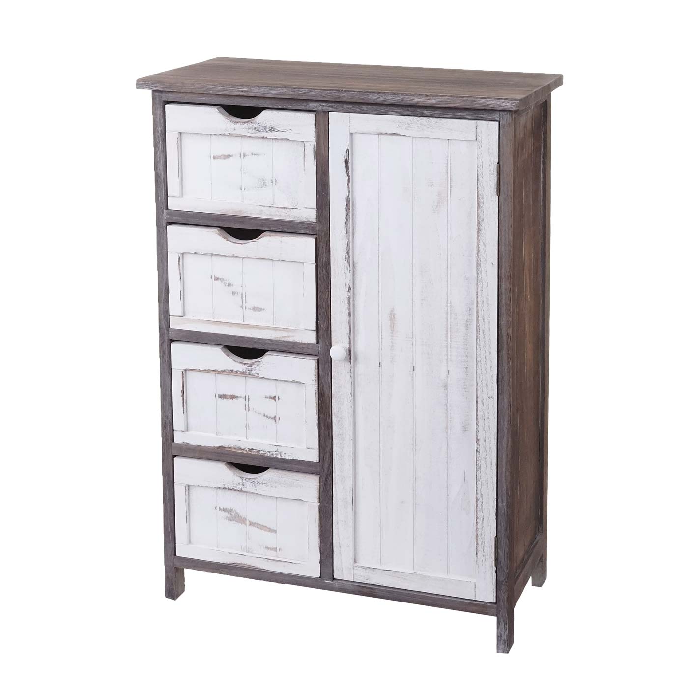 Kommode Schrank, 82x55x30cm, Shabby-Look, Vintage grau ...