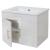 Waschbecken + Unterschrank HWC-D16, Waschbecken Waschtisch, MVG-zertifiziert, hochglanz 60cm ~ weiß