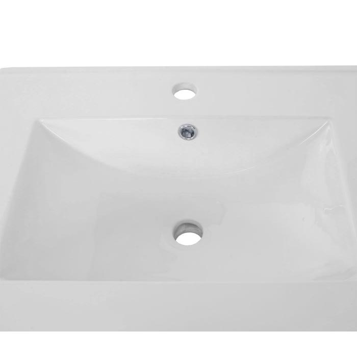 Waschbecken + Unterschrank HWC-D16, Waschbecken Waschtisch, MVG-zertifiziert, hochglanz 60cm ~ grau