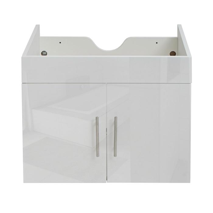 Waschbeckenunterschrank HWC-D16, Waschtischunterschrank Waschtisch Unterschrank Badmbel, MVG hochglanz 60cm ~ wei