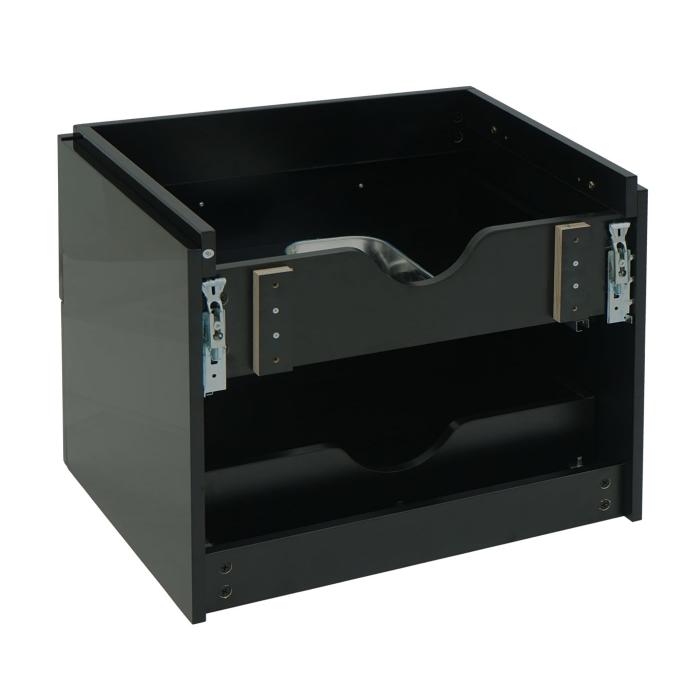 Premium Waschbeckenunterschrank HWC-D16, Waschtischunterschrank Waschtisch Badmbel, hochglanz 60cm ~ schwarz