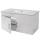 Waschbecken + Unterschrank HWC-D16, Waschbecken Waschtisch, FSC®-zertifiziert, hochglanz 90cm ~ weiß Waschbecken + Unterschrank HWC-D16, Waschbecken Waschtisch, FSC®-zertifiziert, hochglanz 90cm ~ weiß