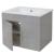 Waschbecken + Unterschrank HWC-D16, Waschbecken Waschtisch, MVG-zertifiziert, hochglanz 60cm ~ grau