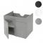 Waschbeckenunterschrank HWC-D16, Waschtischunterschrank Waschtisch Unterschrank Badmbel, FSC hochglanz 60cm ~ grau