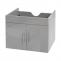 Waschbeckenunterschrank HWC-D16, Waschtischunterschrank Waschtisch Unterschrank Badmbel, FSC hochglanz 60cm ~ grau