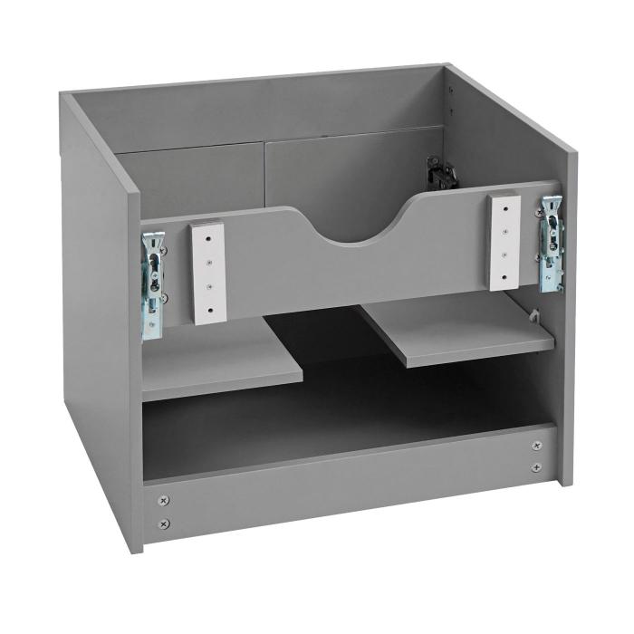 Waschbeckenunterschrank HWC-D16, Waschtischunterschrank Waschtisch Unterschrank Badmbel, FSC hochglanz 60cm ~ grau